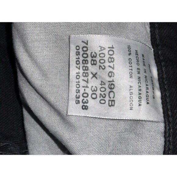 Rustler Straight Denim Jeans Mens 38x30 Black Charcoal Wash Regular Fit Cotton - Picture 3 of 5